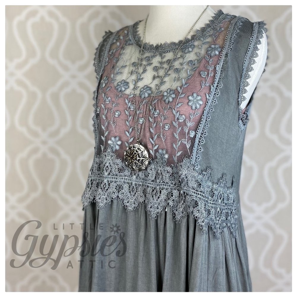 POL Windowpane Feminine Tunic Top - Picture 8 of 13